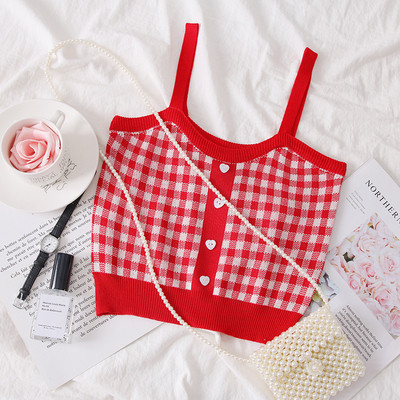 Novi model ženske majice bez rukava na tanke naramenice - kratki model