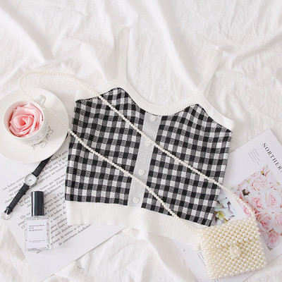 Novi model ženske majice bez rukava na tanke naramenice - kratki model