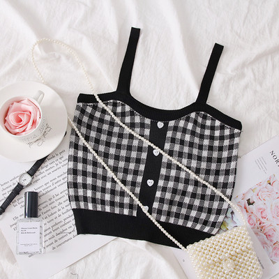 Novi model ženske majice bez rukava na tanke naramenice - kratki model