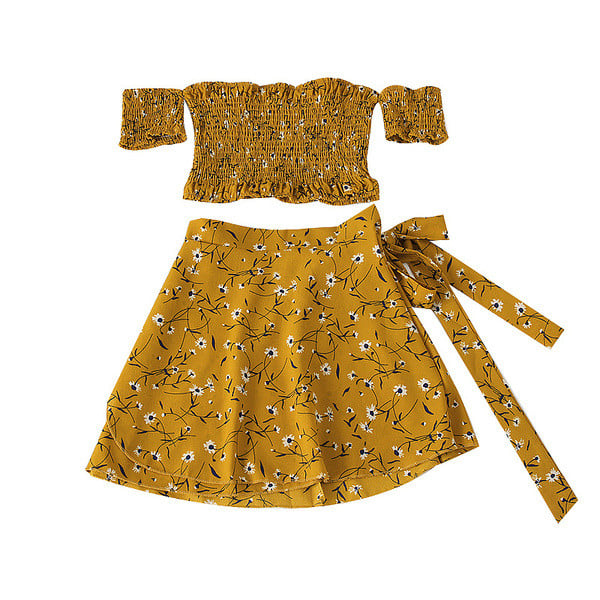 Új modell kétrészes női szett rövid blúz + szoknya