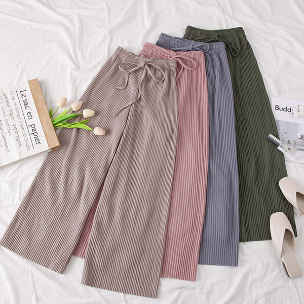 Kaasaegsed naiste püksid paeltega - lai mudel