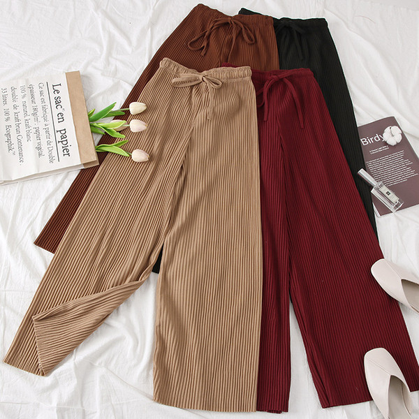 Kaasaegsed naiste püksid paeltega - lai mudel