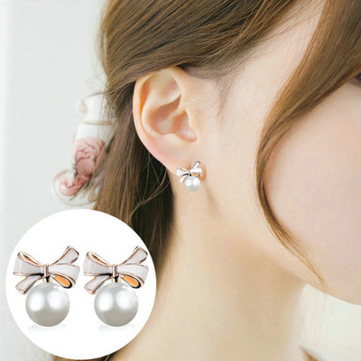 Γυναικεία μοντέρνα σκουλαρίκια με κορδέλα - δύο μοντέλα