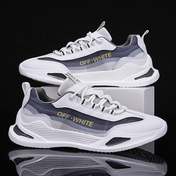 Modern férfi tornacipő fűzővel és felirattal