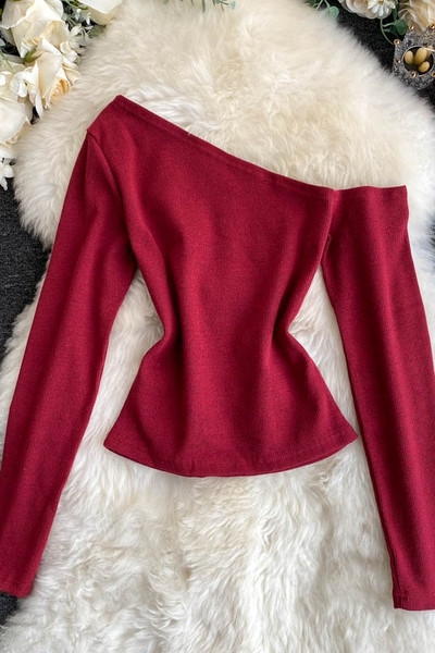 Γυναικεία μπλούζα εξώπλατη και  με μακριά μανίκια