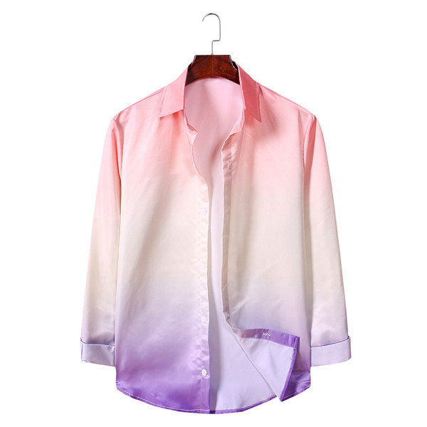 Μοντέρνο ανδρικό πουκάμισο με κλασικό γιακά και μακριά μανίκια