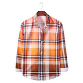 Klassikalise krae ja pikkade varrukatega vabaaja meeste särgi mudel