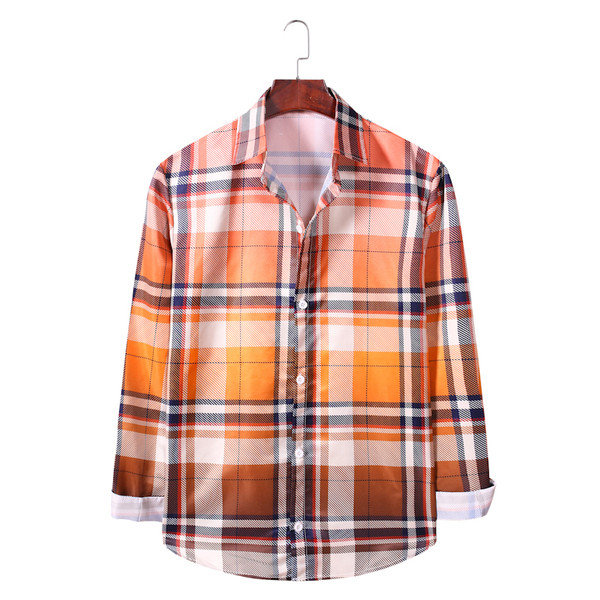 Klassikalise krae ja pikkade varrukatega vabaaja meeste särgi mudel