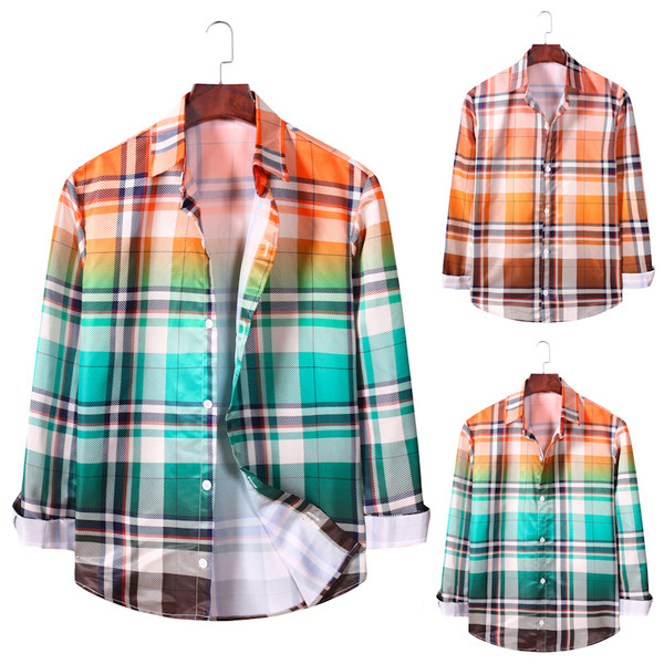 Klassikalise krae ja pikkade varrukatega vabaaja meeste särgi mudel