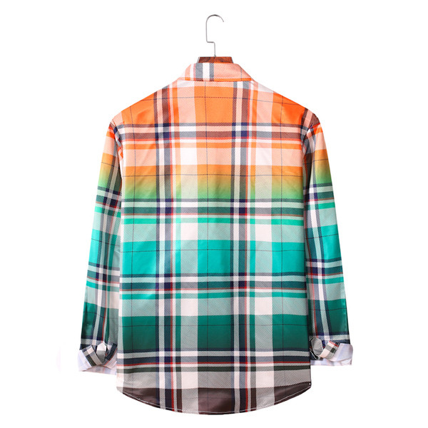 Klassikalise krae ja pikkade varrukatega vabaaja meeste särgi mudel