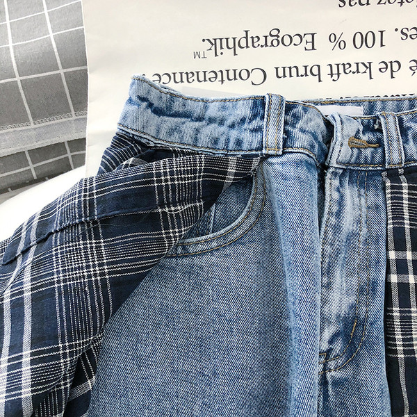 ÚJ Modell női rövid farmernadrág kék színben