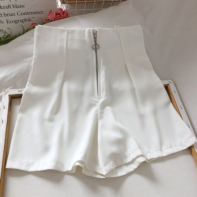 Moderne ženske kratke hlače s visokim strukom i patentnim zatvaračem