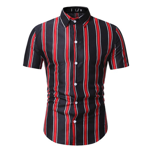 Ανδρικό πουκάμισο μοντέρνο με κλασικό ριγέ γιακά