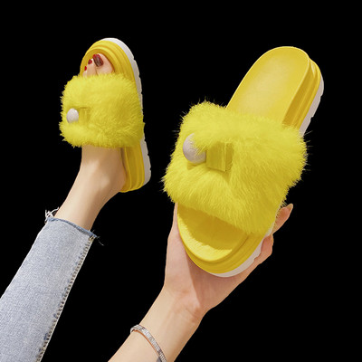 Γυναικείες παντόφλες casual με  ψηλή σόλα