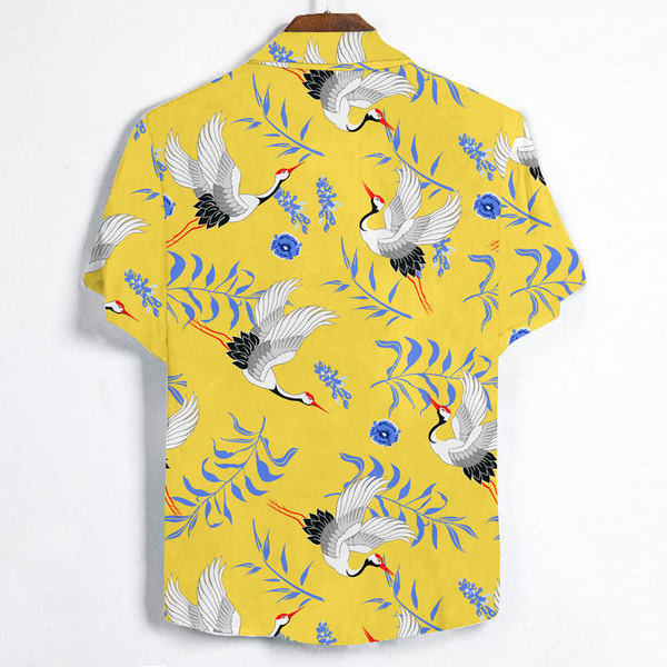 Modern férfi ing klasszikus gallérral és rövid ujjal