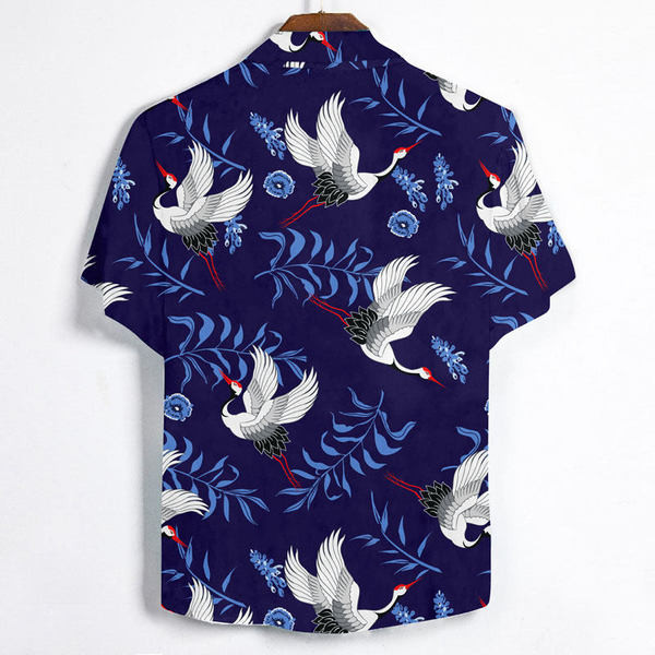 Modern férfi ing klasszikus gallérral és rövid ujjal