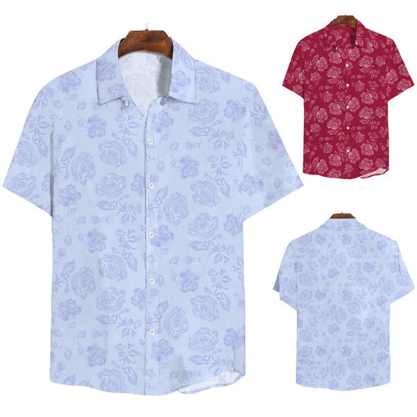 Alkalmi férfi ing klasszikus gallérral és virágmintával