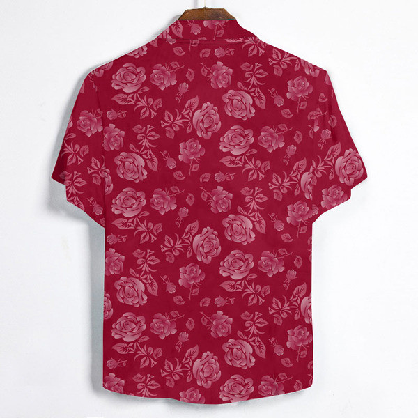 Alkalmi férfi ing klasszikus gallérral és virágmintával