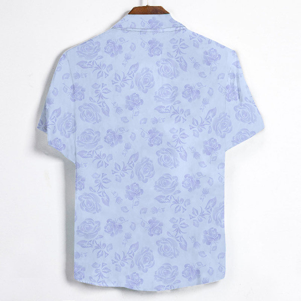 Alkalmi férfi ing klasszikus gallérral és virágmintával