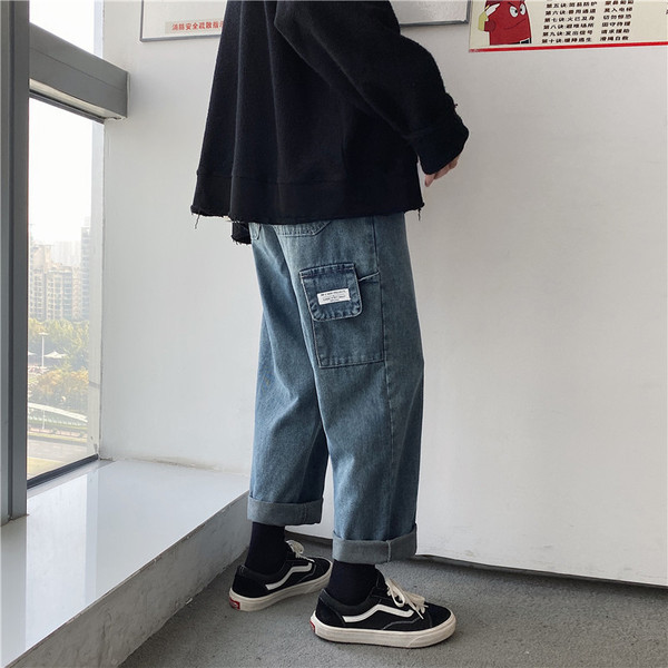 Tavaszi-nyári farmer zsebes széles modell