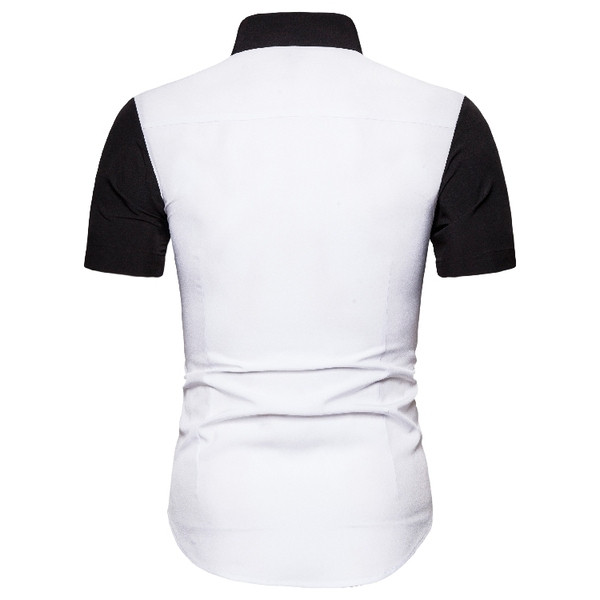 Modern férfi ing klasszikus gallérral és fehér gombokkal