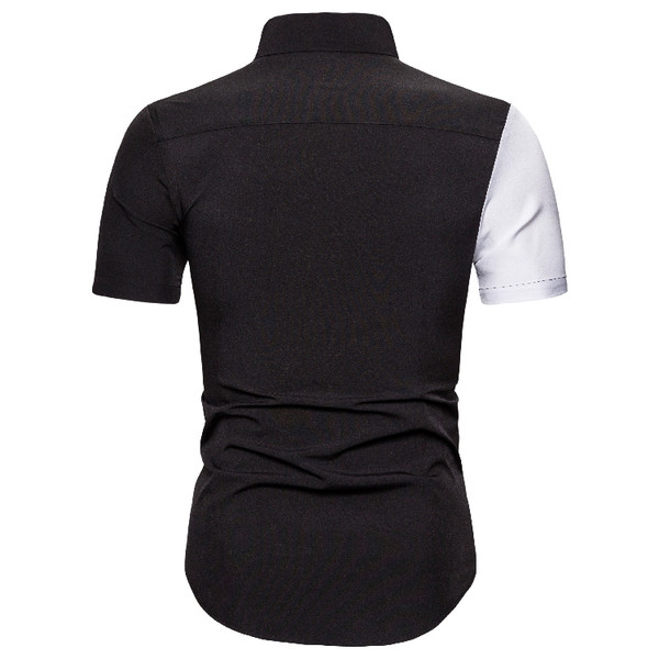 Modern férfi ing klasszikus gallérral, színes mintával