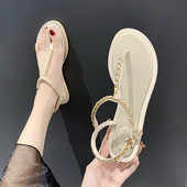 Alkalmi női szandál orrú fém díszítéssel