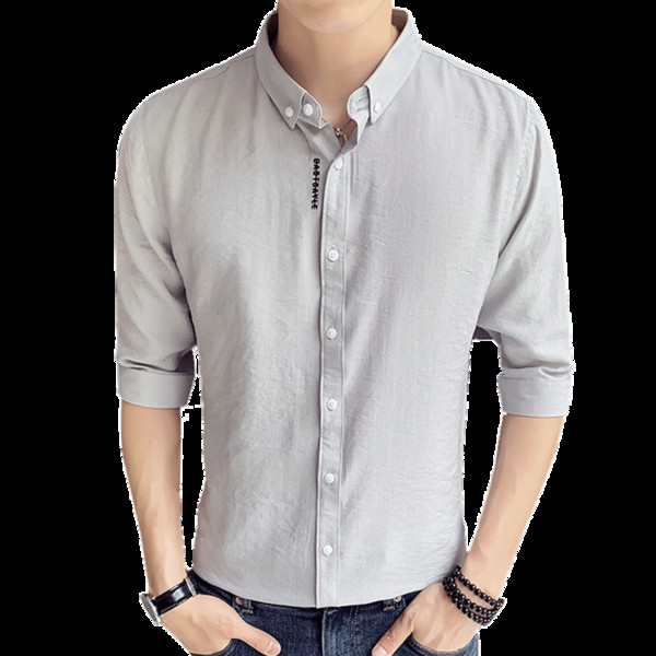 Nyári férfi ing 3/4-es ujjal és gombbal