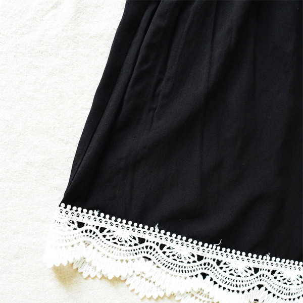 Ležerne ženske kratke hlače s visokim strukom i čipkom