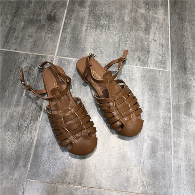 Női alkalmi szandál eko bőrből, lapos talppal