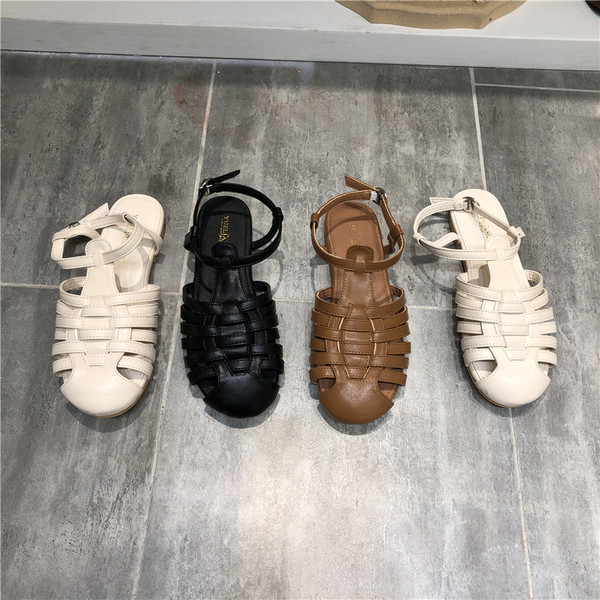 Női alkalmi szandál eko bőrből, lapos talppal