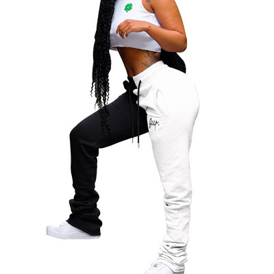 NAUJAS moteriškų sportinių kelnių modelis su dviejų spalvų su kaklaraiščiais