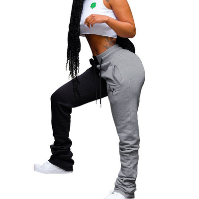 NAUJAS moteriškų sportinių kelnių modelis su dviejų spalvų su kaklaraiščiais