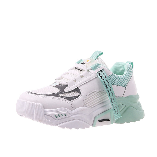 Γυναικεία πάνινα παπούτσια με κορδόνια και ψηλή σόλα