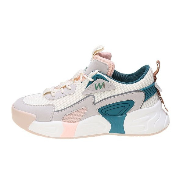 Σύγχρονα γυναικεία πάνινα παπούτσια με κορδόνια και ψηλή σόλα σε λευκό και μαύρο χρώμα