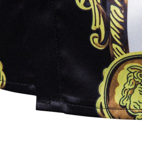 NAUJO modelio vyriški marškiniai su klasikine apykakle ir ilgomis rankovėmis juodos spalvos