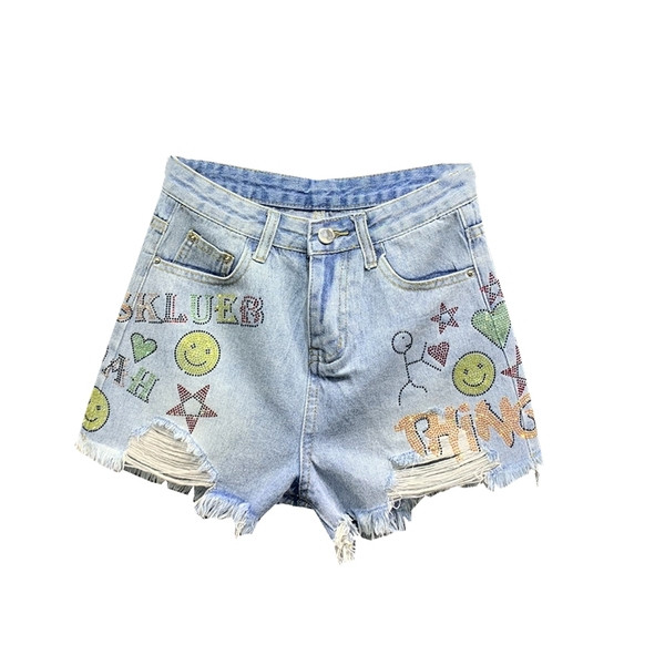 Modern női rövidnadrág rátéttel