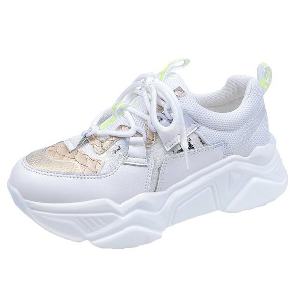 Modern női tornacipő műbőr fűzővel, két színben