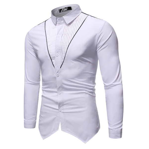 Formális férfi ing klasszikus gallérral és hosszú ujjal