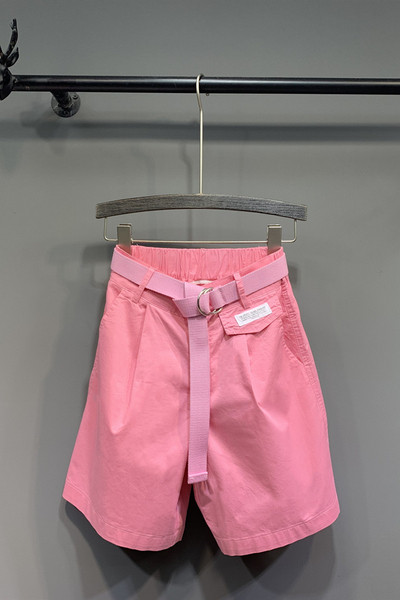 Νέο μοντέλο γυναικείο παντελόνι με ζώνη σε ροζ χρώμα