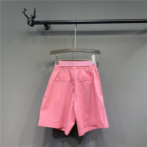 Νέο μοντέλο γυναικείο παντελόνι με ζώνη σε ροζ χρώμα