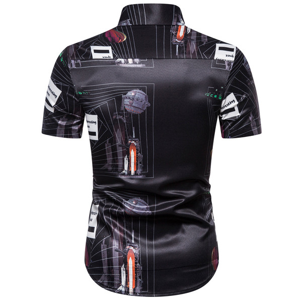 ÚJ modell férfi ing színes mintával és rövid ujjal