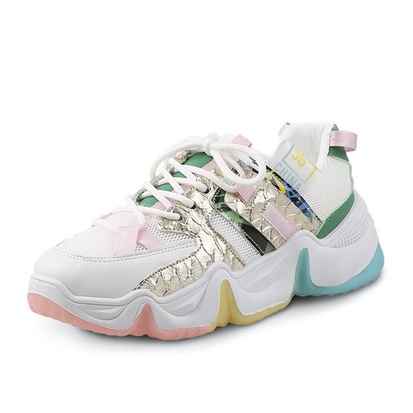 Naiste vabaaja tossud paelte ja värvilise tallaga