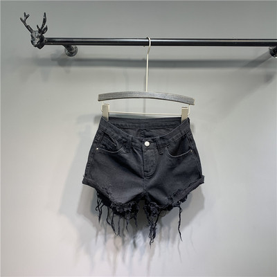 Rebenenud motiividega moodsad naiste lühikesed püksid sinise ja musta värviga