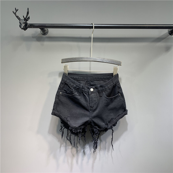 Rebenenud motiividega moodsad naiste lühikesed püksid sinise ja musta värviga