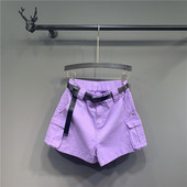 Női sportnadrág lila színű zsebekkel