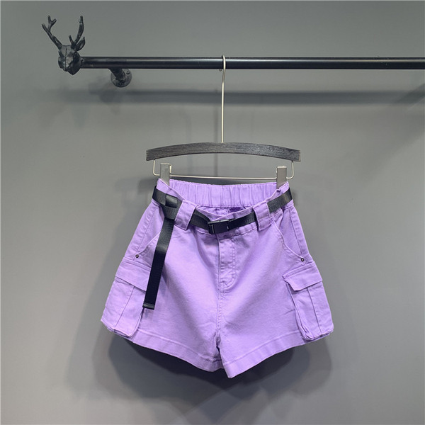 Női sportnadrág lila színű zsebekkel