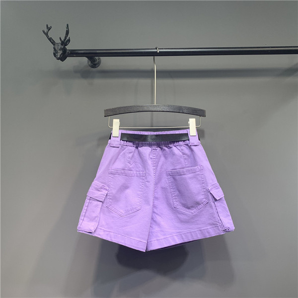 Női sportnadrág lila színű zsebekkel