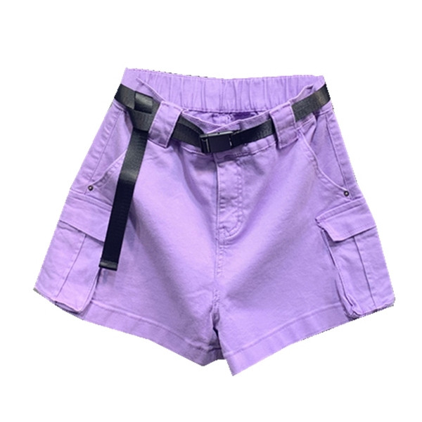 Női sportnadrág lila színű zsebekkel