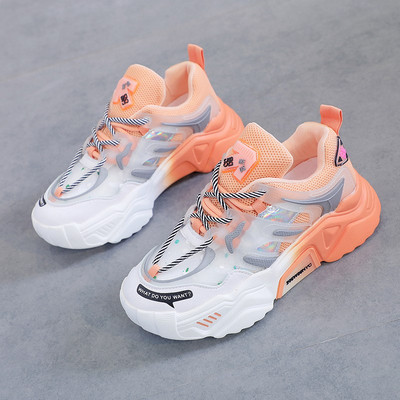 Alkalmi női színes tornacipő fűzős, lapos talppal